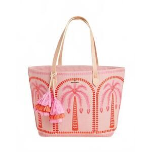 NEW SPARTINA 449 fiesta tote bag in richmond hill pink palms